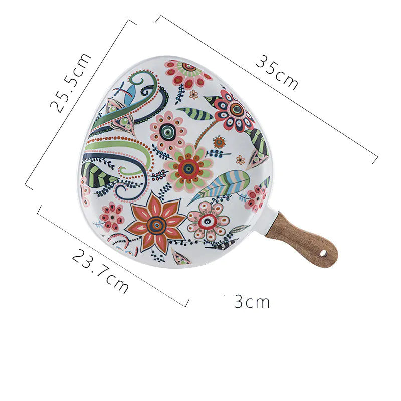 Nordic Matte Glaze Ceramic Fruit Bowl and Plates Set